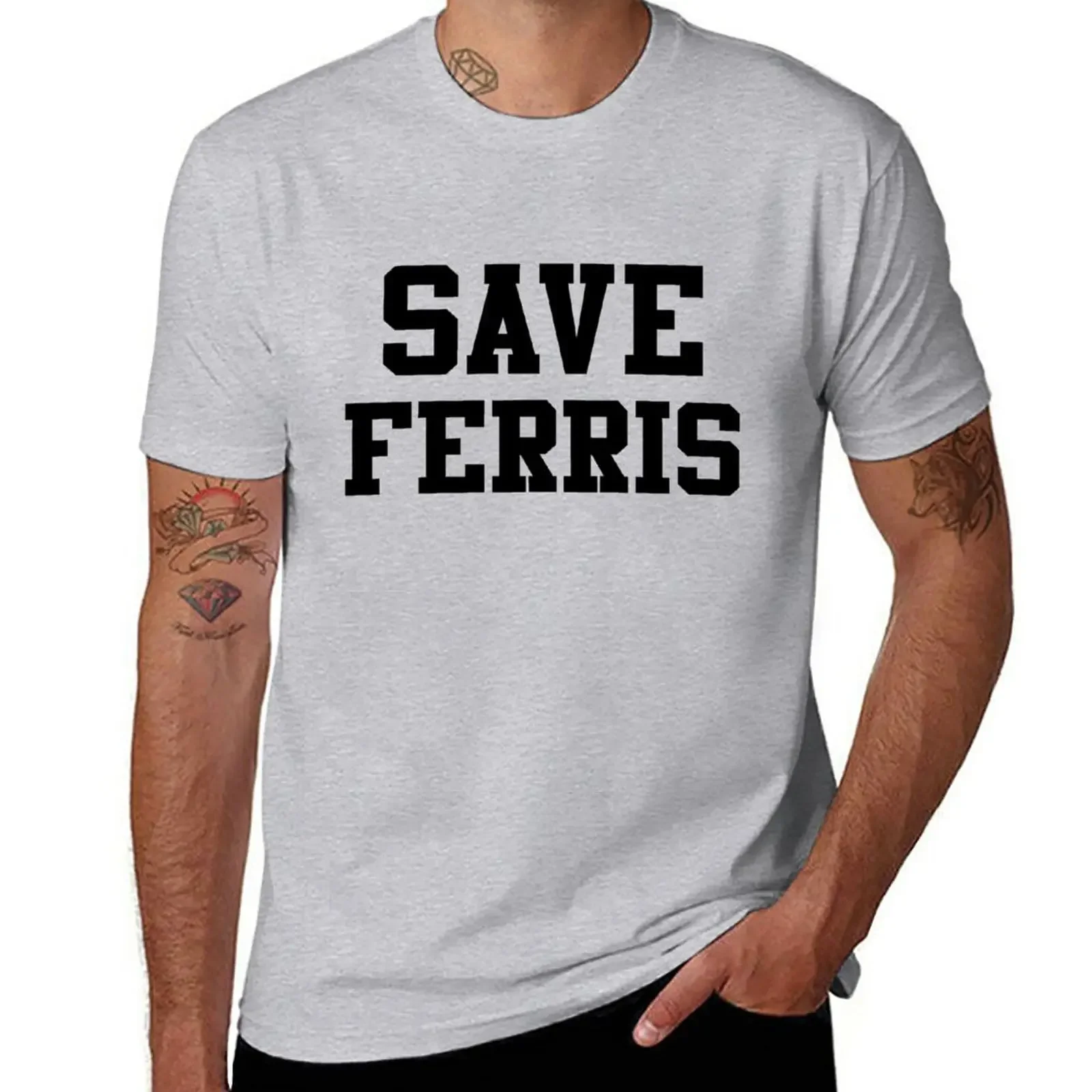 

Футболка Save Ferris, одежда из аниме, быстросохнущие заготовки, рубашки, графические футболки, футболки для мужчин