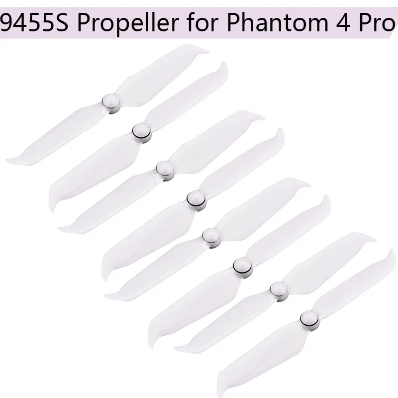 8pc Low Noise Propellers for DJI Phantom 4 Pro Advanced Quick Release 9455S Blades Screw Accessory Noise Reduction Blade