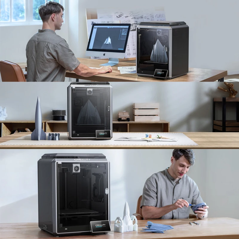 Krealność drukarka 3D K1/K1MAX maksymalny przepływ potężna podwójny wentylator chłodzenia gorąca prędkość drukowania 600 MM/S wytłaczarka z podwójnym napędem bezpośrednim 6 Krealność drukarka 3D K1/K1MAX maksymalny przepływ potężna podwójny wentylator chłodzenia gorąca prędkość drukowania 600 MM/S wytłaczarka z podwójnym napędem bezpośrednim - Image 6