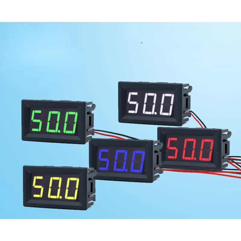 AC 0-100V 0.56LED Digital Voltmeter Voltage Meter Volt Instrument Tool 2 Wires Red Green Blue Display 100V DIY 0.56 Inch