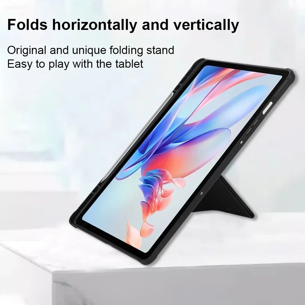 Y-Fold Multi-Angle Folding Tablet Case with Pen Slot