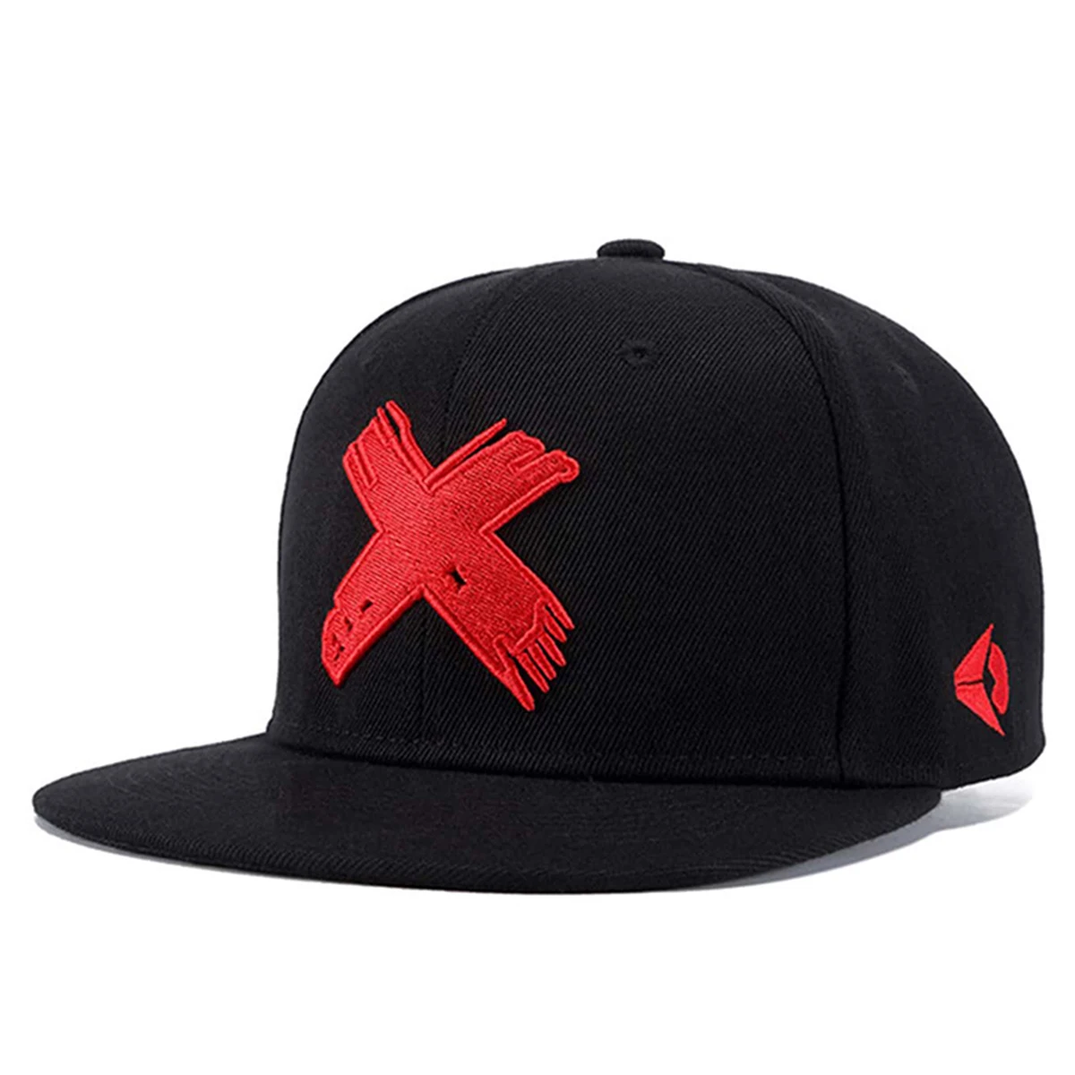 Unisex X-Buchstaben-Stickerei Hip-Hop-Hüte Frühling Herbst Verstellbare Lässige Snapback-Baseballkappen Outdoor-Sonnenschutzhut – Detail 3
