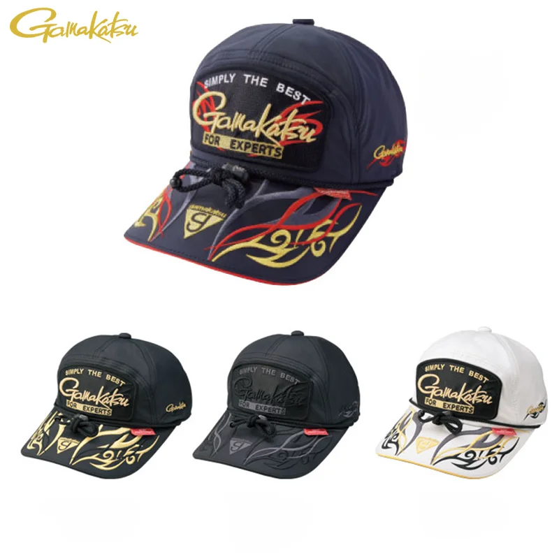 Gamakatsu Summer Fishing Hat for Men Anti-uv Windproof Fishing Cap  Adjustable Embroidered Baseball Cap Outdoor Sport Hats