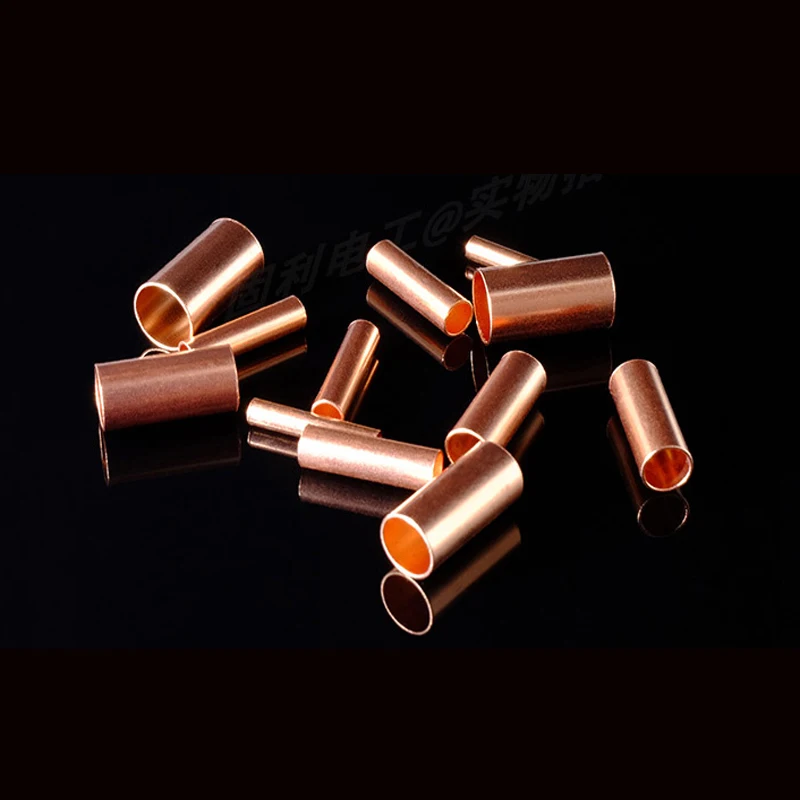 100 Piezas Conectores De Tubo De Cobre Para Cable - Junta De 12 Mm, Varios Diámetros (1.5 A 8 Mm)