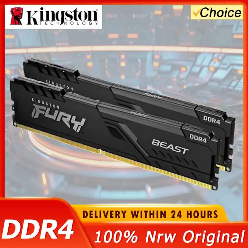 Desktop RAM Memory Kingston FURY Beast DDR4 Module 8GB 16GB 32GB 3200MHz 3600MHz XMP2.0 288PIN for AMD Intel CPU Motherboard