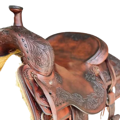 Premium Western Leather Horse Saddle – Reinforced Tree & Breathable Seat for Cowgirl Riding 3