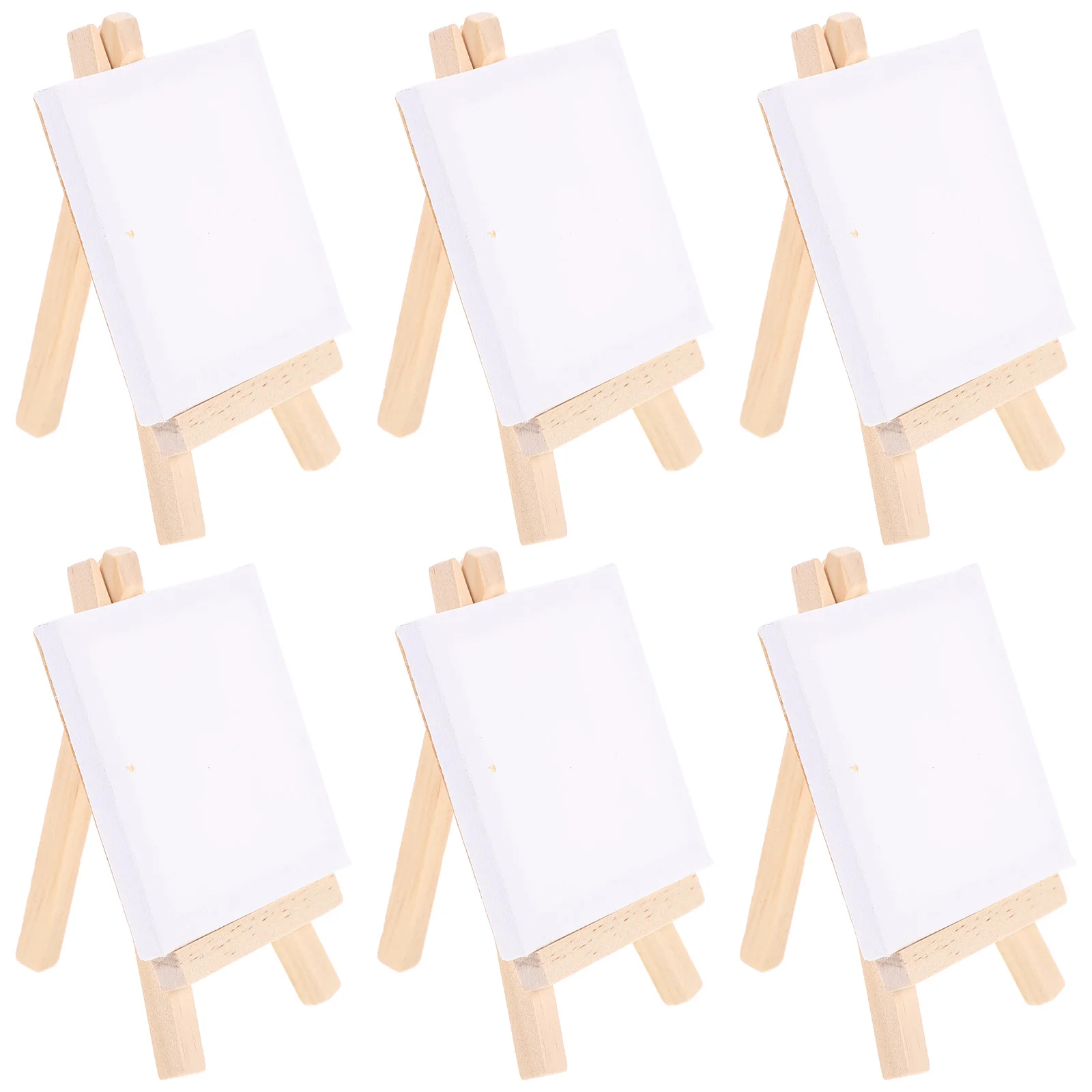 14Pcs Mini Canvas And Easel Brush Set, Canvas 4X4 Inch, Pre-Stretched Canvas,  Mini Painting Kit, Kids Painting Party