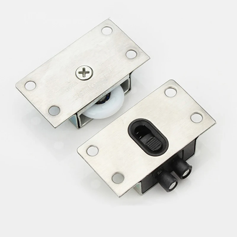 Cupboard Door Rollers Tools Hardware Home Household Indoor Part Sliding Stainless Steel Thick Hanging Wardrobe