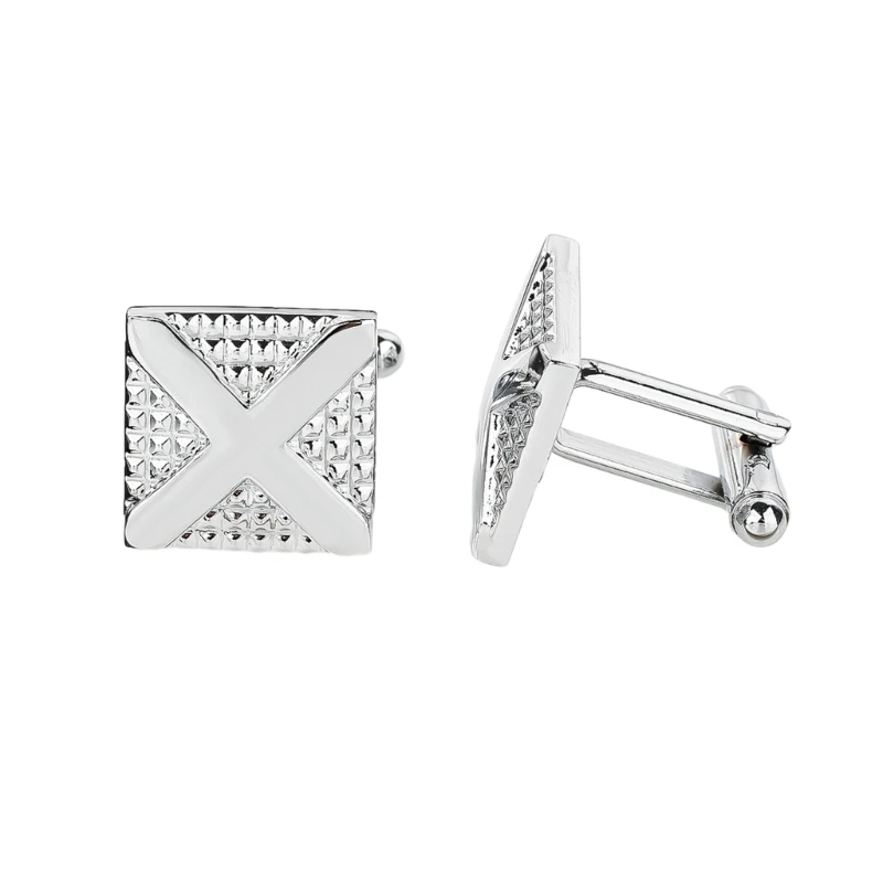 

2Pcs Mens Suit Cufflinks for Business Wedding Shirt Studs Square Engraved Cuff Links Fashionable Sleeve Buttons