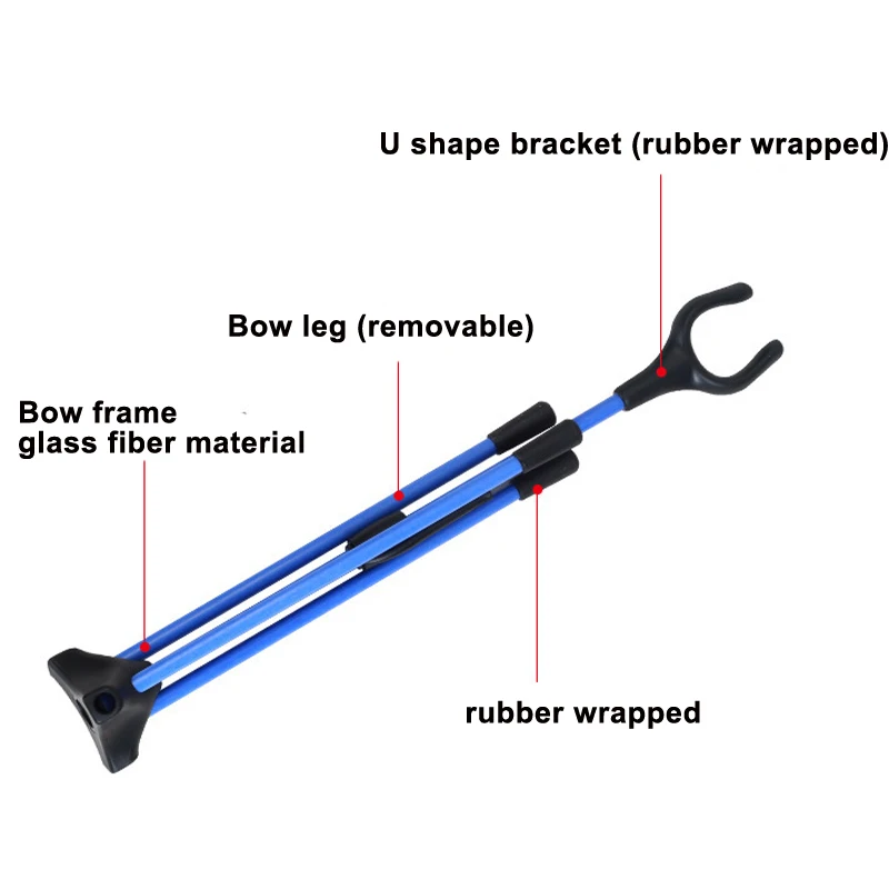 Bow Stand Foldable Archery Recurve Bow Stand Rack Holder for Recurve Longbow Takedown Glass Fiber Portable Mutiple Color archery bow stand