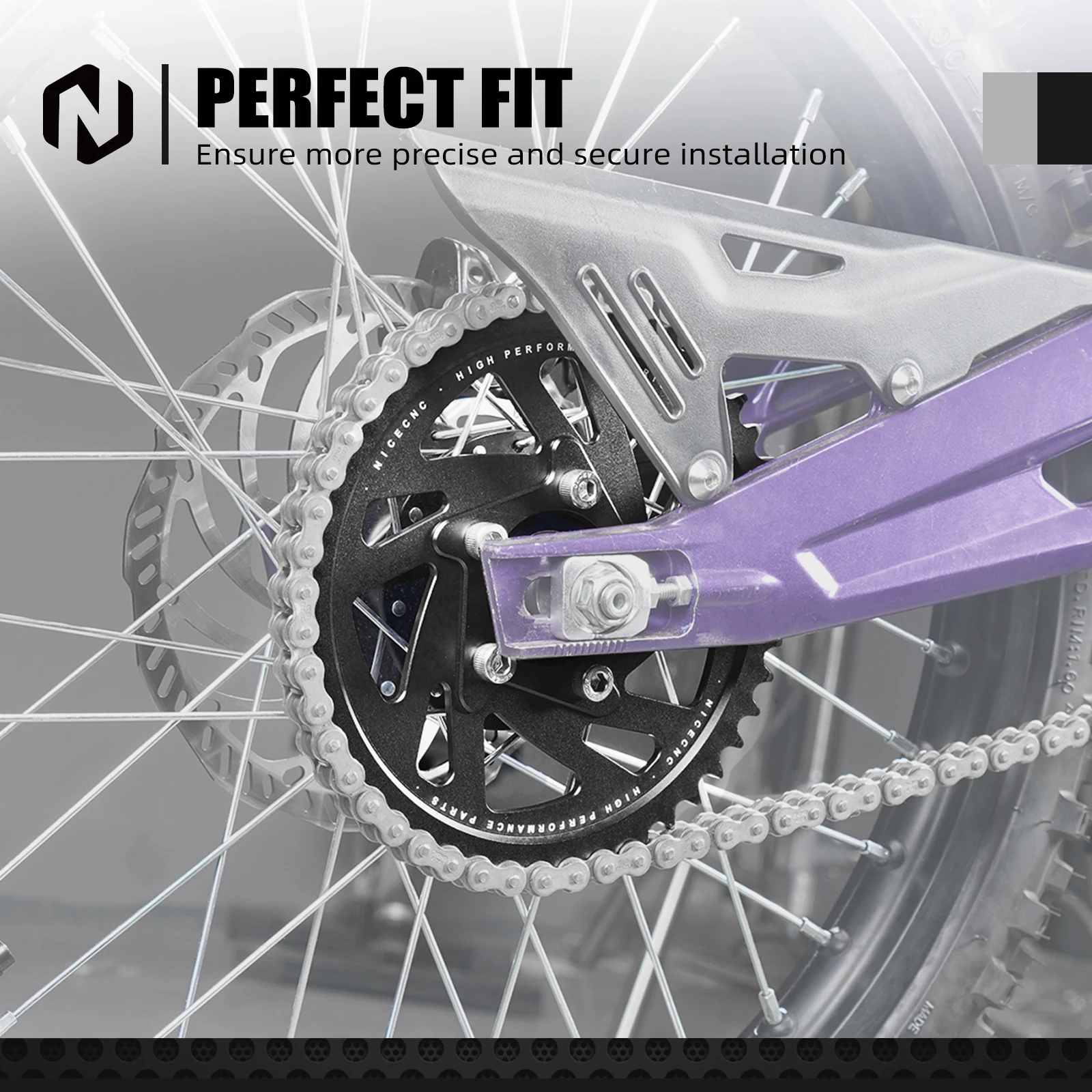 NICECNC Für Sur-Ron Light Bee X S L1E Segway X160 X260 Surron Light Bee X/S 48T Kettenrad Elektrisches Motorradzubehör – Detail 11