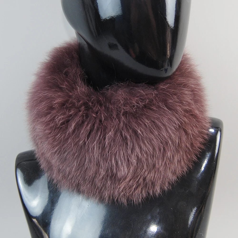 Fashion Lady Real Fox Fur Scarf Girls Warm Soft Knit Good Elastic Real Fox Fur Headband Brand Genuine Ring Scarves