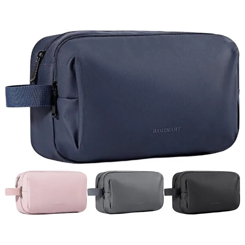 

Makeup Storage Bag With Dividers Waterproof Flat Toiletry Holder Bag Large Capacity Cosmetics Organizer Bag For Home And Travel