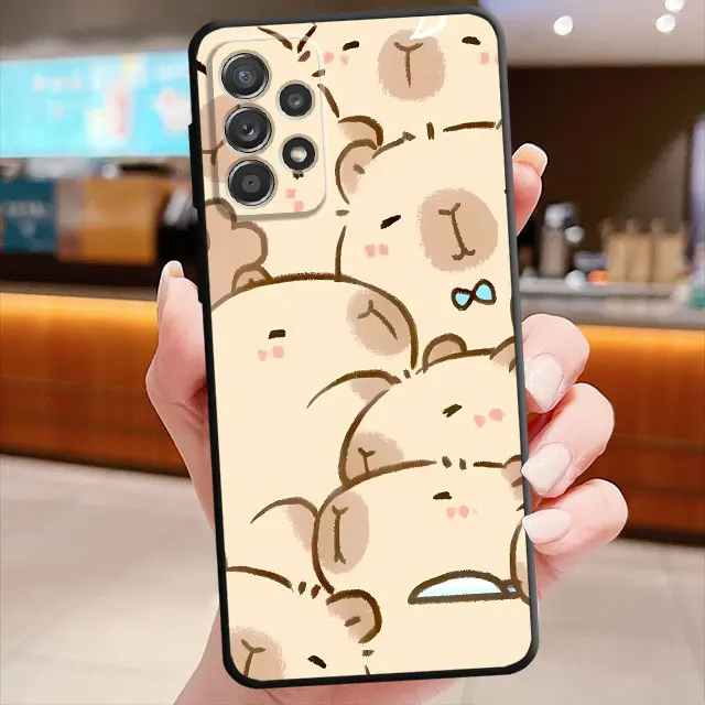 Adorable Cartoon Capybara Silicone Phone Case