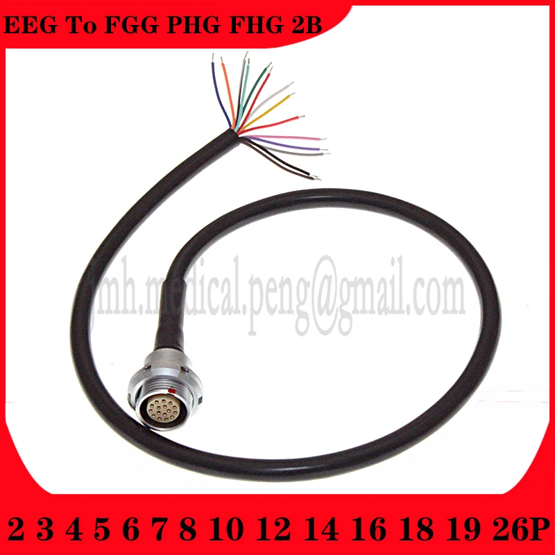 Eeg para Phg Fêmea e Fgg Fhg Macho Tomada 2b Externo Porca Fixação Cabo Blindado de Solda 10 12 14 16 18 Pinos