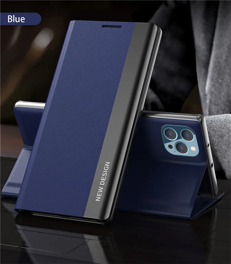 Luxury Shockproof Leather Flip Phone Case - Elegant Hard Book Cover