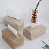 Nordic Cotton Linen Cloth Art Tissue Box Holder Car Tissue Holder Desk Table Napkin Holder Home Decor Handkerchief Box Gift 1