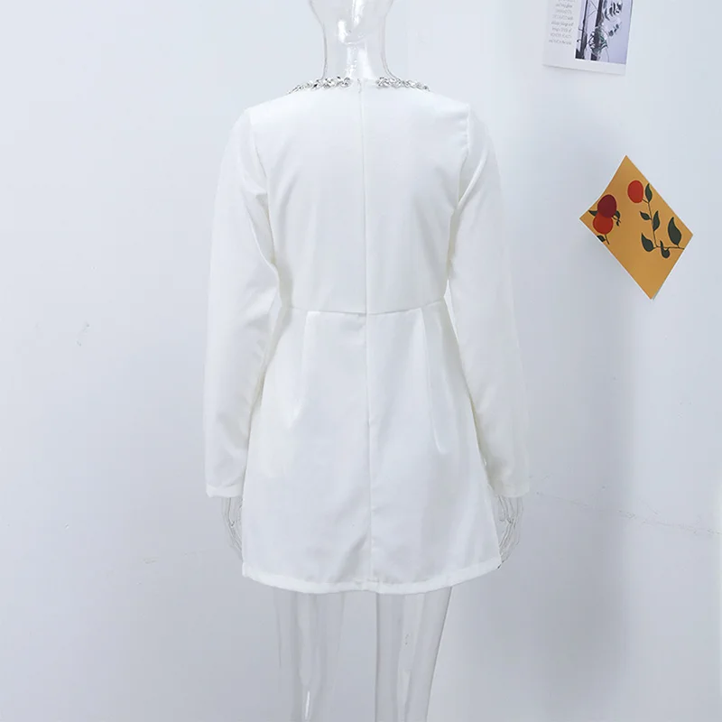 Vestido de terciopelo con cuello cuadrado y cuentas de manga larga para mujer, cintura alta, corte en A, para fiesta, Navidad y noche, nuevo