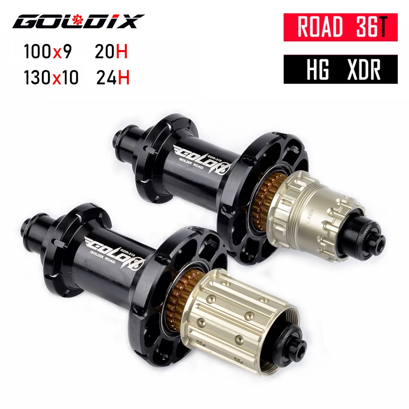 

GOLDIX R310 Road Disc Brake Sealed Bearing Hub 20H 24H Ratchet 36T Quick Release XDR HG Compatible for SHIMANO SRAM