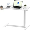 Medical Adjustable Overbed Bedside Table with Wheels Pneumatic Mobile Standing Laptop Desk Rolling Computer Cart 2