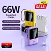 66W Fast Charging 20000mAh Large Capacity Mini Comes with Line Power Bank Fast Charging Portable Mobile Power Supply for Xiaomi 2