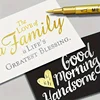 2Pcs Permanent Marker Pen Quick Drying Oil Based Paint Markers Gold Silver Color Oily Graffiti Pens Student Drawing Supplies 6