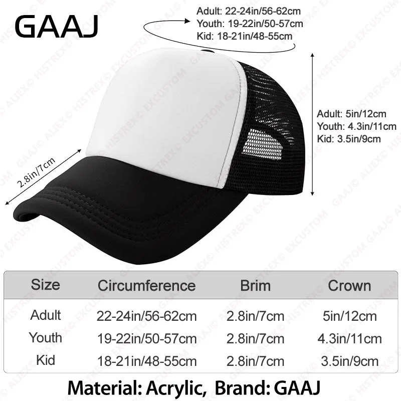 Customized Logo Mesh Hats Men Women Youth Kids Foam Trucker Hats Sports Team Baseball Print Sun Hat Snapback Adult Children Caps 2