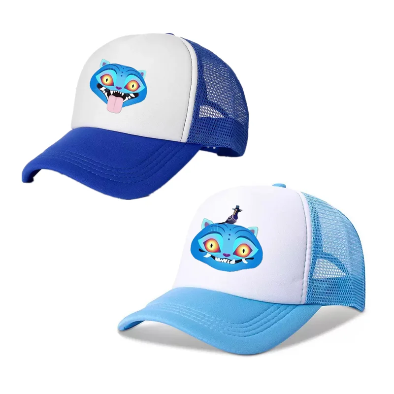 Cartoon KPOP Dämonenjäger Lässige Mesh-Mützen Blaue Katzenmütze Cosplay Baseballkappe Unisex Verstellbare Hip-Hop Outdoor-Kappen – Detail 3