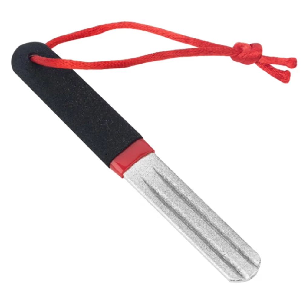 Portable Outdoor Double Groove Fishing Hook Sharpening Hone Fishing Grinding Hook Sharpener Tool Accessory Random Color