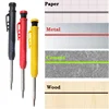 2.8mm Solid Carpenter Pencil, Deep Hole Marking Pencil, Carpenter Mechanical Pencil Built in pencil sharpener Scriber Refill 5