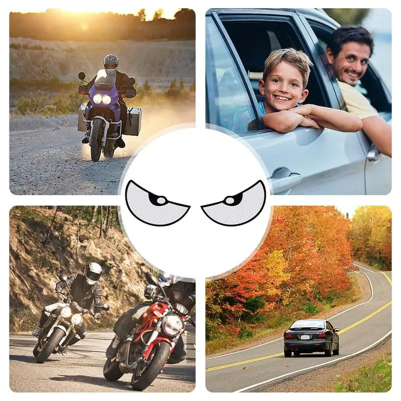 For Refer To Description Reflective Stickers For Motorcycles Cat's Eye Reflective Car Stickers Multi-Purpose Motorcycle Decals