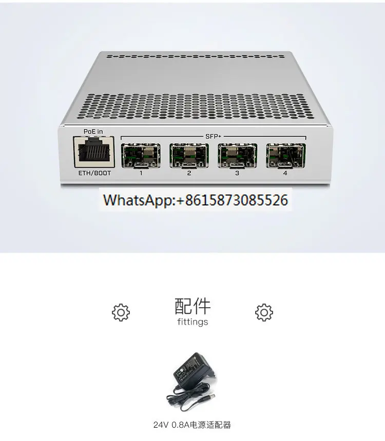 

MikroTik CRS305-1G-4S + IN SFP + 10 Гбит/с пятипортовый Интеллектуальный управляемый переключатель, двойная система RouterOS или своего s