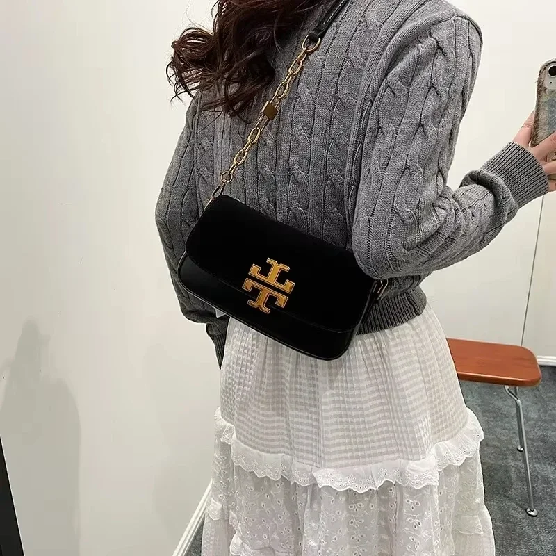 New Luxury Women Handbag Fashion One-Shoulder Diagonal Bag PU Leather Classic One Shoulder Crossbody Bag French Retro Tofu Bags