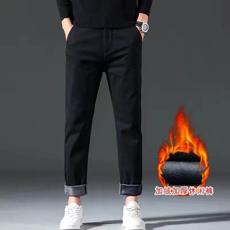 High Quality Men's Golf Pants Winter Villus Thicken Warm Comfort Golf Trousers outdoor Elastic loose Casual Sport Work Pant 골프웨어