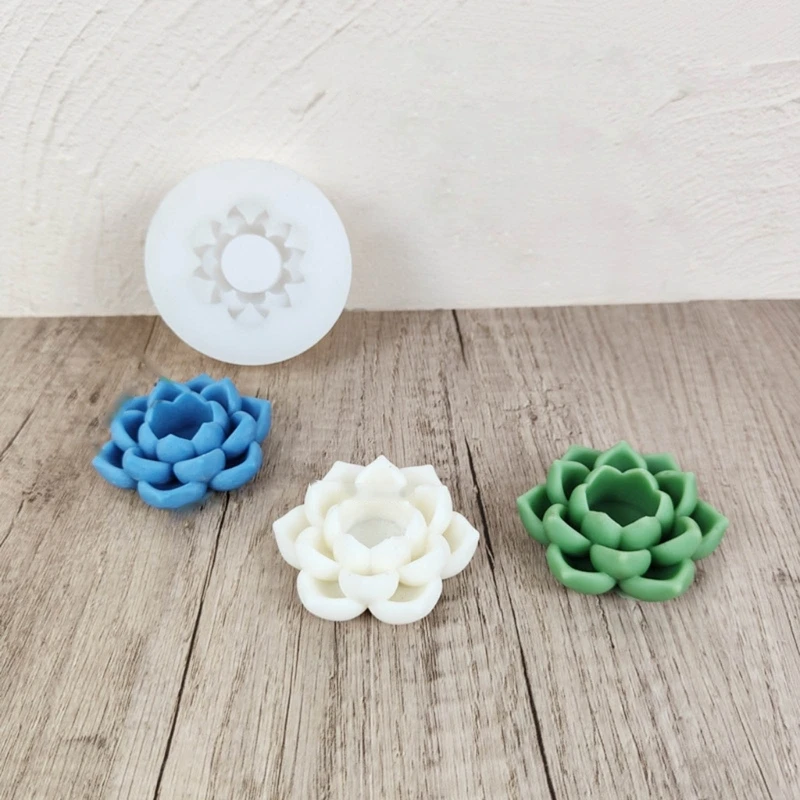 

Flower Shape Silicone Molds Home Epoxy Resin Molds Table Ornament Mould Candlestick Plaster Making Tool Easy to Clean