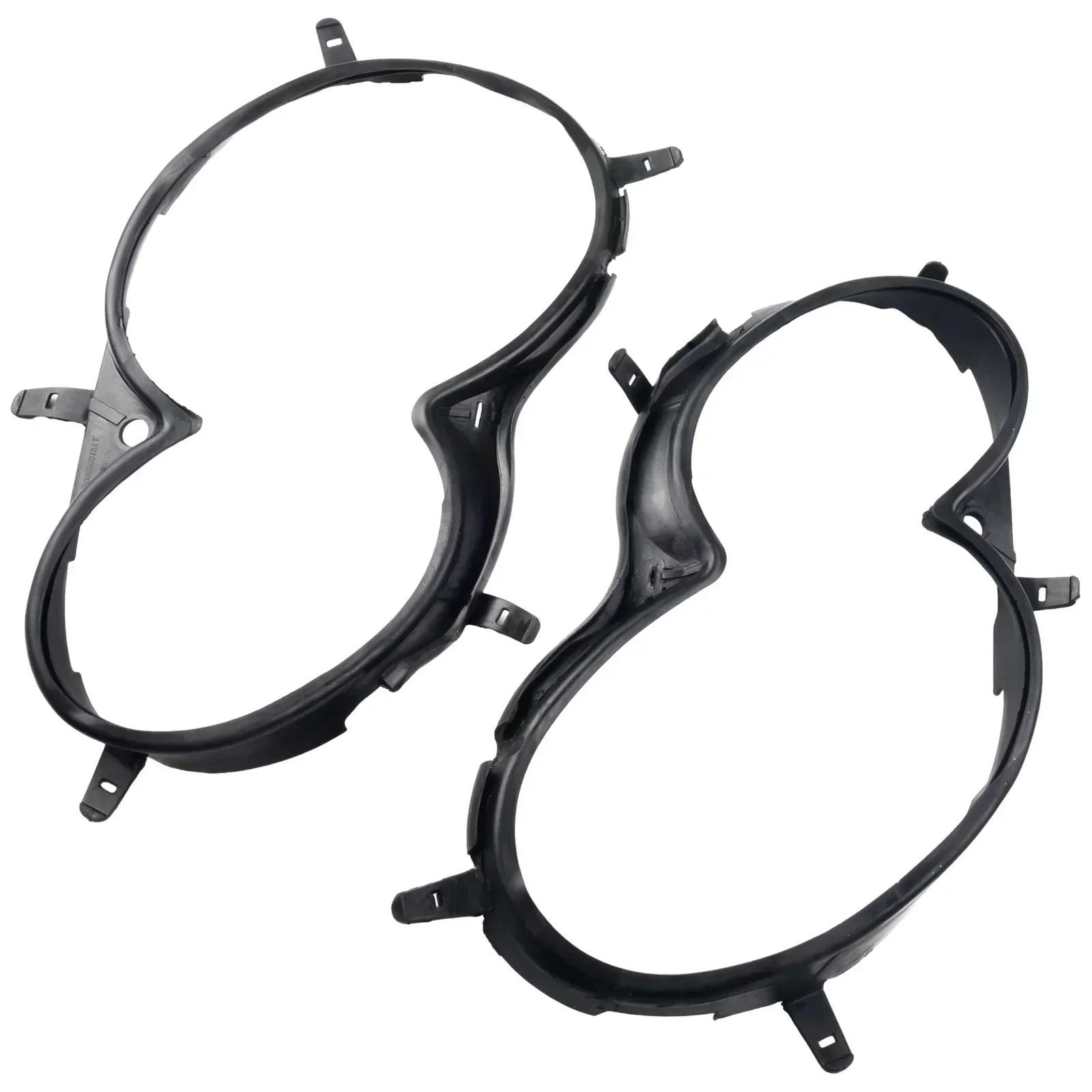 1 Pair Black Plastic Left Right Headlight Headlamp Gasket For Mercedes W209 CLK 2003-2009 2098260191 2098260291