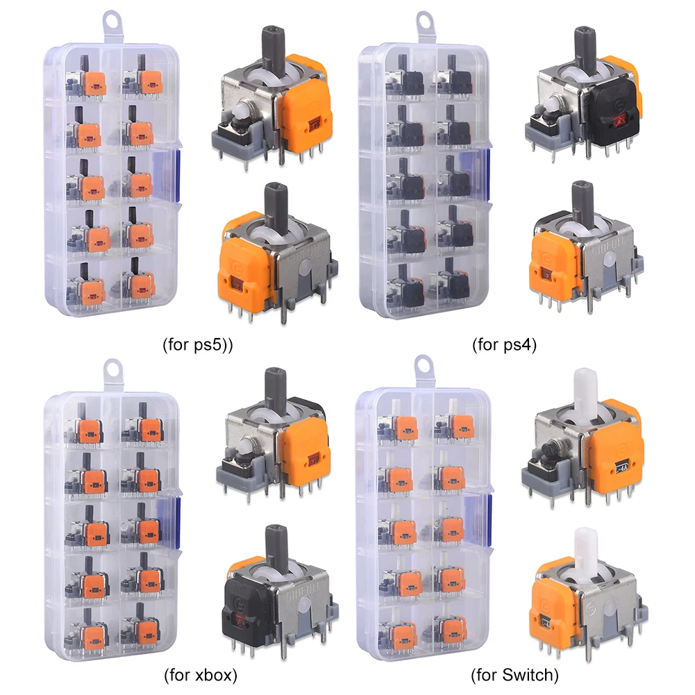 20-10Pcs Hall Effect Joystick No Drifting Thumbsticks Module Analog Stick Sensor Module Repair Parts for PS4/PS5/XBox/Switch