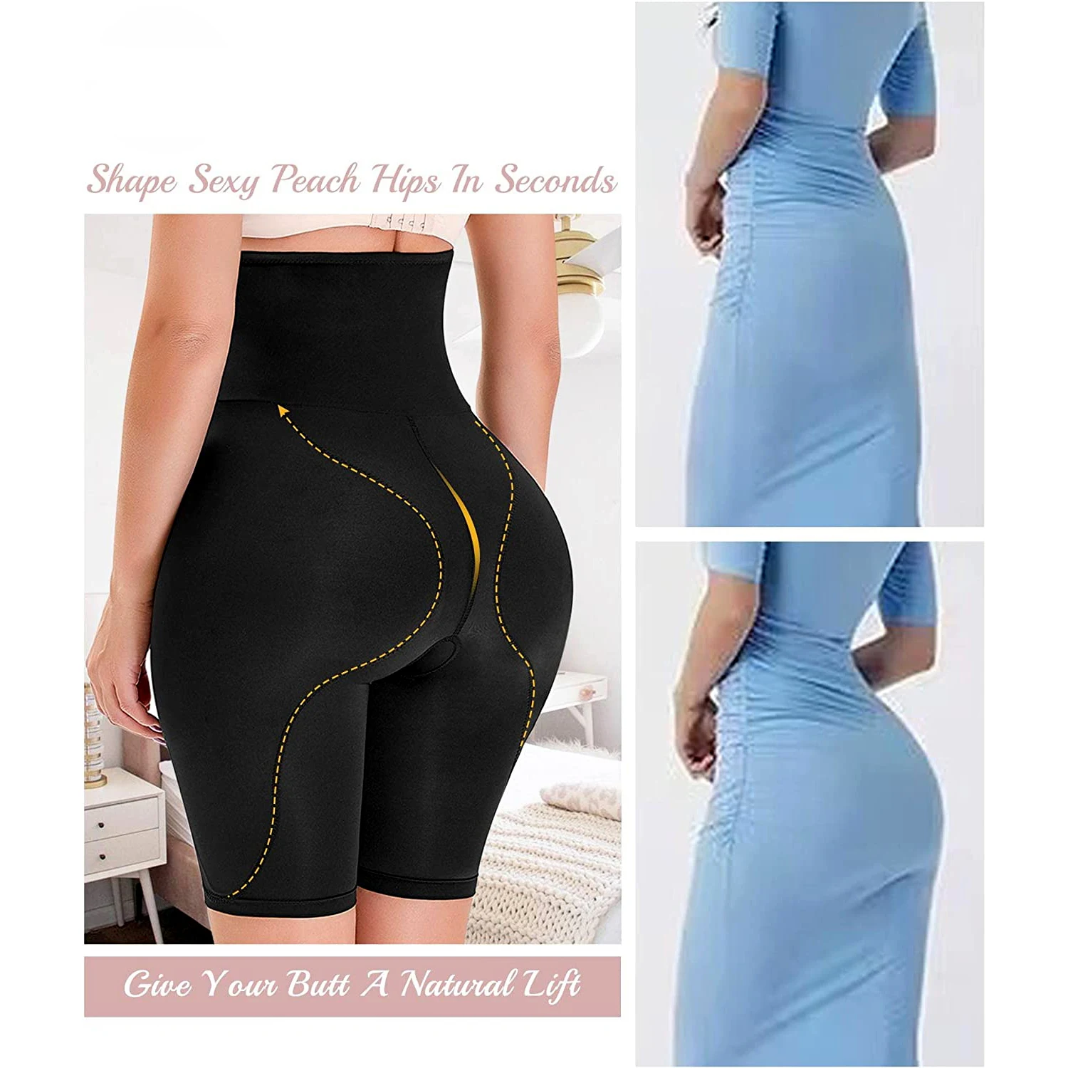 Hip Pads for Women Shapewear Butt Lifter Fake Ass Body Shaper with Butt  Pads Hip Enhancer Panties to Make Butt Bigger Underwear