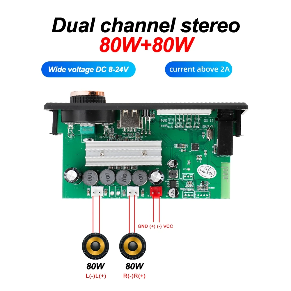 High-Power Bluetooth Audio Module with MP3 Decoder and FM Radio
