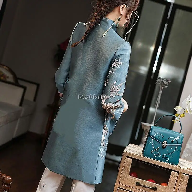 Hanfu Jacket Chinese traditional clothing female Chinese style hanfu improved cheongsam coat women vintage tang suit jacket