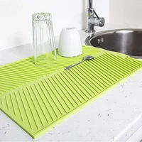 Kitchen Silicone Drain Pad Bowl Dish Cup Drying Storage Rack Holder Durable Table Mat Kitchenware Counter Protection Accessories 1