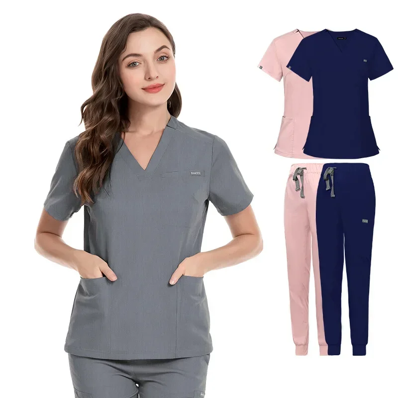 

Women Scrubs Nurse Accessories Medical Uniform Unisex Slim Fit Comfort Clinical Women Operating Room Work Uniform Jogger Suit