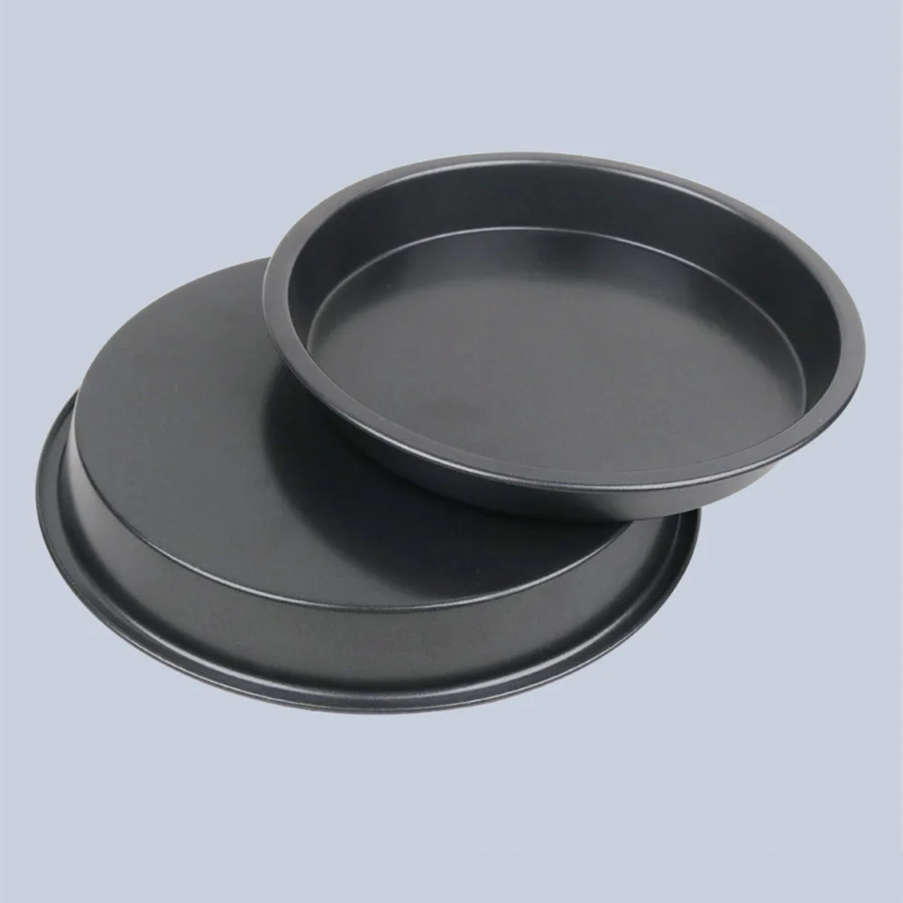 6/9/10/12 inch Round Pizza Plate Pizza Pan Deep Dish Tray Carbon Steel  Non-stick Mold Baking Tool Baking Mould Pan Pattern - AliExpress