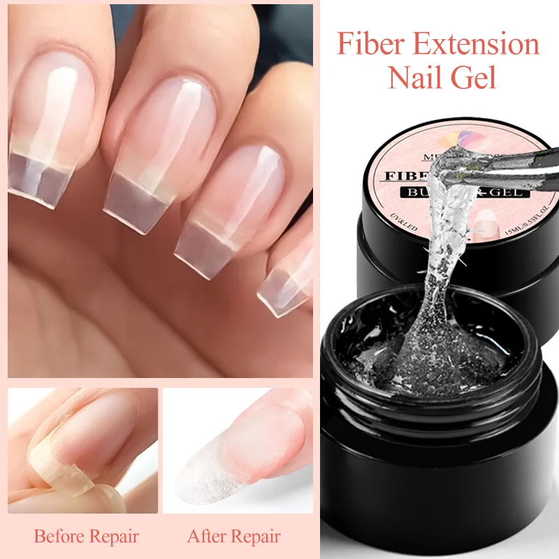 8ml Fiber Glass Extension Gel Nail Polish Repair Broken Nail Thicken