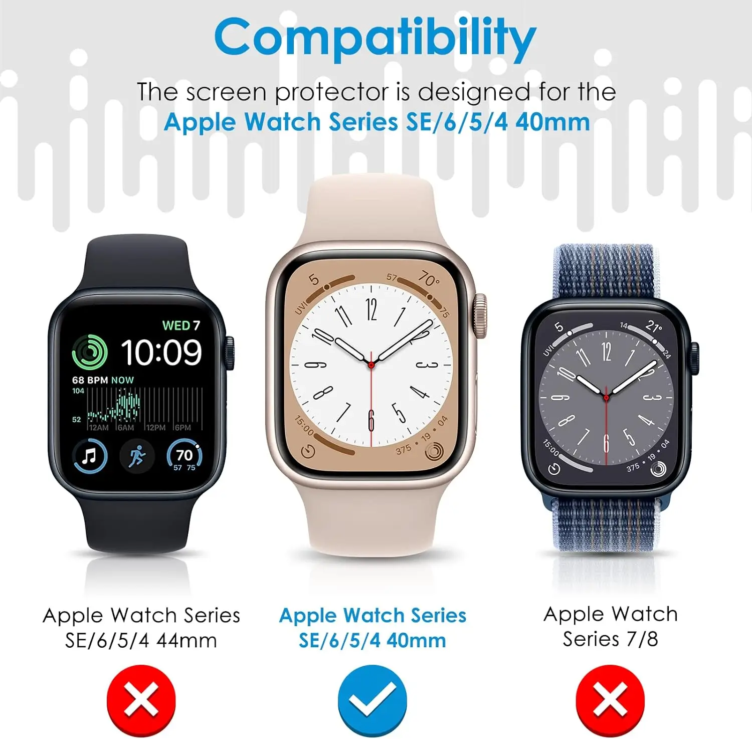 Premium HD Glass Screen Protector for Apple Watch - Universal Fit