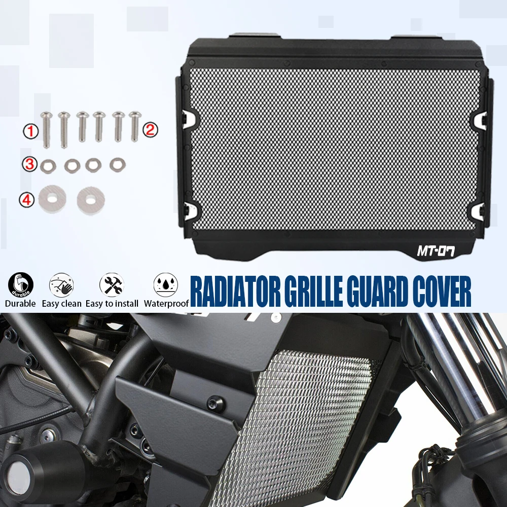 

Motorcycle Accessories MT07 Radiator Grille Grill Guard Cover Protector For YAMAHA MT07 MT-07 FZ07 FZ-07 MT FZ 07 2021 2022 2023