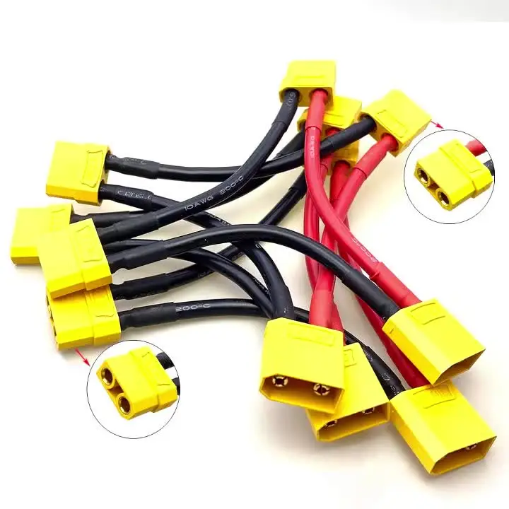 LOVIVER – 2 Câbles D’Extension XT60 Mâle/Femelle En Silicone 10 AWG – Pour Chargeur Et ESC