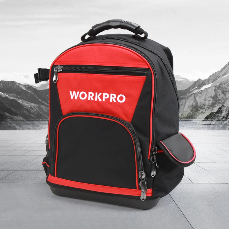 WORKPRO 17" Tool Bag Tools Storage Bags Waterproof Backpack with Handbag Multifunction Bags tool chest Tool Storage Items