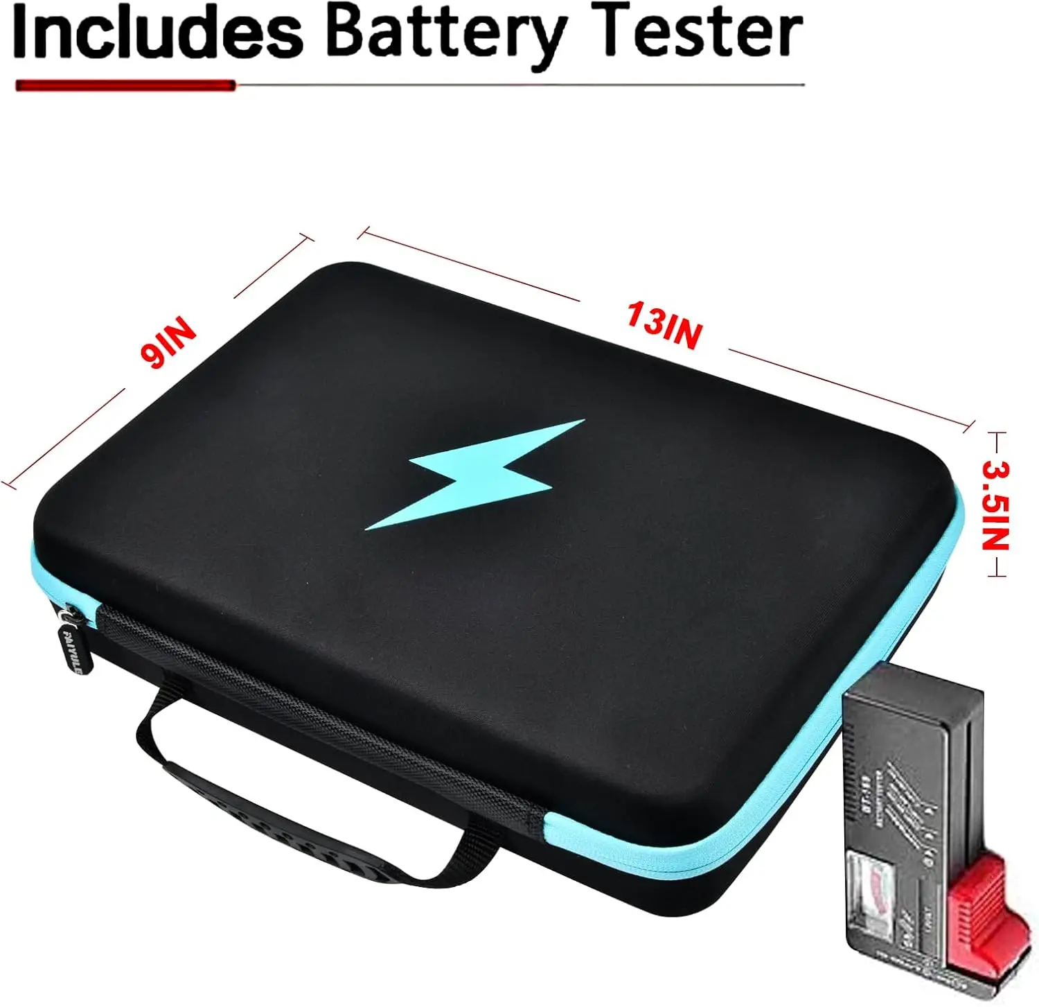 Battery Organizer Storage Case with Tester – Holds Over 220 Batteries