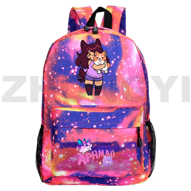 

Harajuku Anime Aphmau Backpack Men As A Cat Back Pack Travel School Bags For Teenage Girls Bookbag Cartoon Rucksack Women